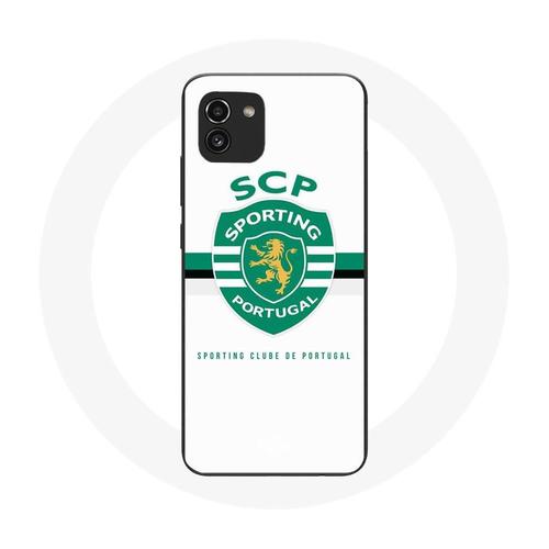 Coque Samsung Galaxy A03 Scp Sporting Portugal Fond Blanc