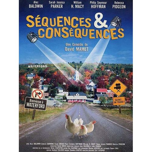 Affiche Originale 120x160 Pliée Du Film "Séquences Et Conséquences / State And Main" - David Mamet, 2000 - Avec Alec Baldwin Philip Seymour Hoffman William H. Macy Sarah Jessica Parker Rebecca Pidgeon