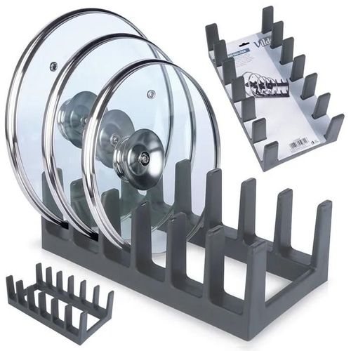 Support Couvercles Assiettes Planches Noir Universel
