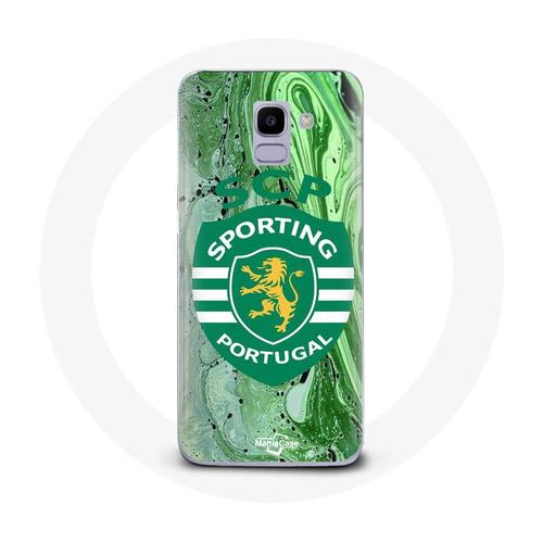 Coque Samsung Galaxy J6 2018 Scp Sporting Portugal Fond Vert