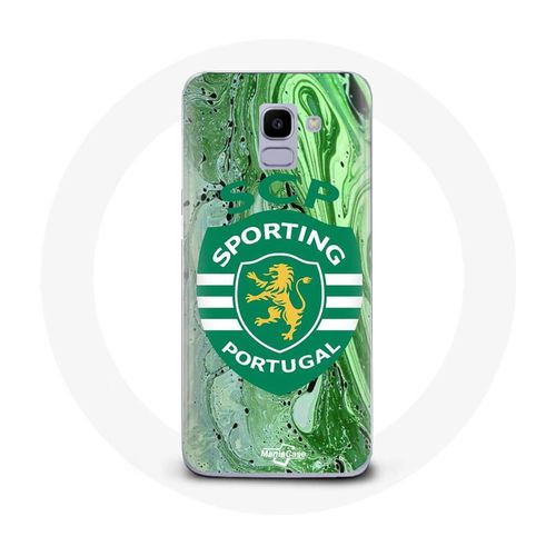 Coque Samsung Galaxy J6 2018 Scp Sporting Portugal Fond Vert