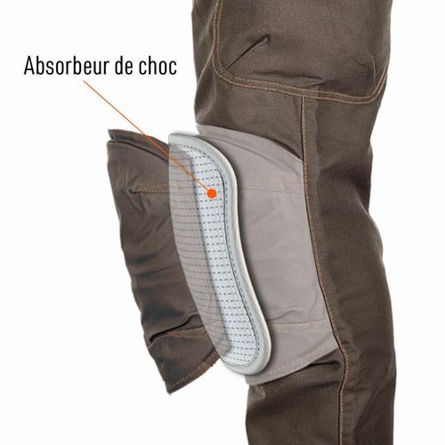 Pantalon Trident Multi Stretch Standard Bosseur Carbone T.38 - 11643-002