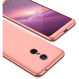 Coque Xiaomi Redmi 5 Plus, [Avec Protecteur Decran En Verre Trempe] 360 Degres Full-Cover Ultra-Mince 3 Part Combinasion Dur Rigide Coque Pour Xiaomi Redmi 5 Plus - Rose Or
