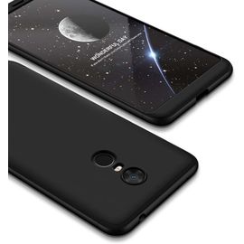 Coque Xiaomi Redmi 5 Plus, [Avec Protecteur Decran En Verre Trempe] 360 Degres Full-Cover Ultra-Mince 3 Part Combinasion Dur Rigide Coque Pour Xiaomi Redmi 5 Plus - Noir