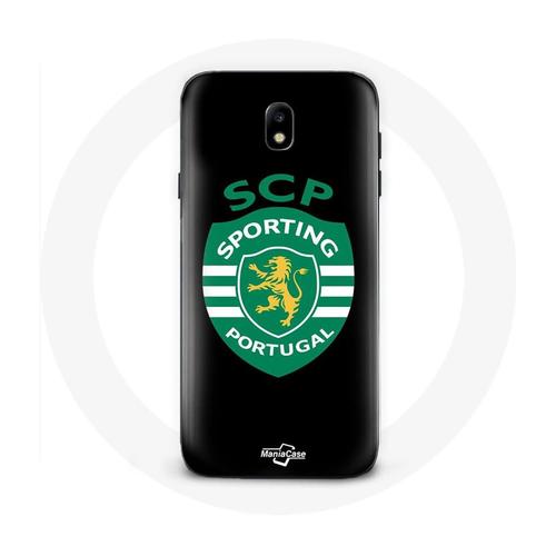 Coque Samsung Galaxy J7 2017 Scp Sporting Portugal Fond Noir