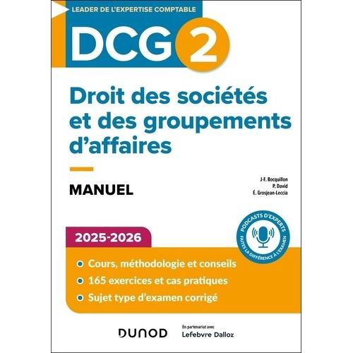 Droit Des Sociétés Et Des Groupements D'affaires Dcg 2 - Manuel