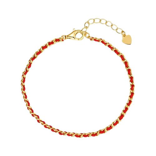Bracelet Corde Rouge En Or 10 Carats Pour Femme