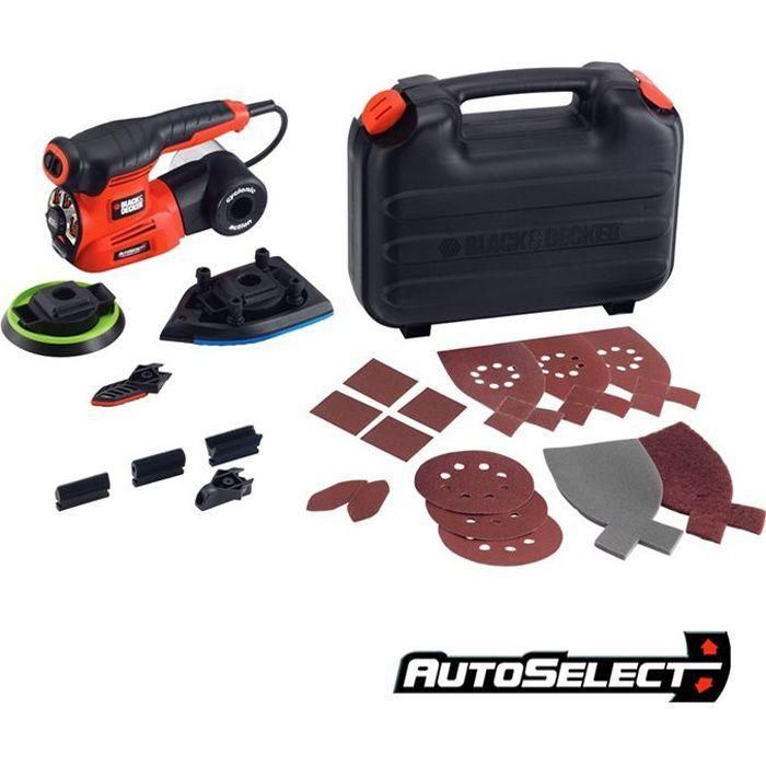 Black & Decker - Multiponceuse 4en1 Black & Decker 220W (KA280K avec coffre...