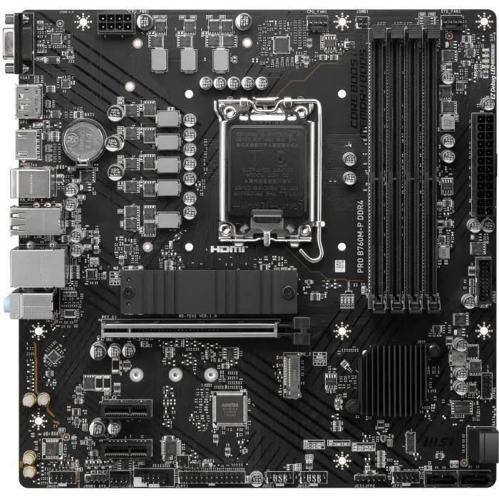 Carte m�re MSI PRO B760M-P DDR4 Intel B760 LGA 1700 - 3