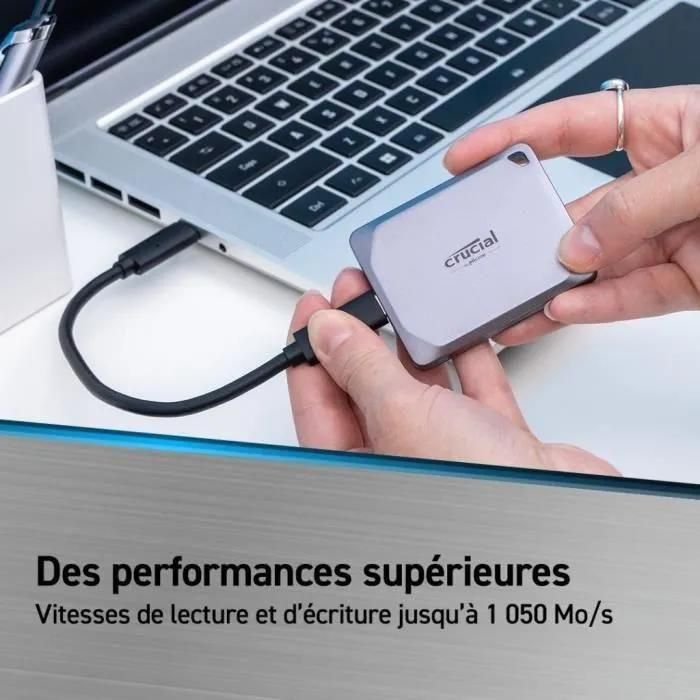 Crucial X9 Pro - SSD - chiffr - 1 To - externe (portable) - USB 3.2 Gen 2 ... - 2