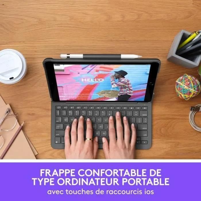 Logitech Slim Folio - Clavier et �tui - sans fil - Bluetooth - Fran�ais - g... - 3