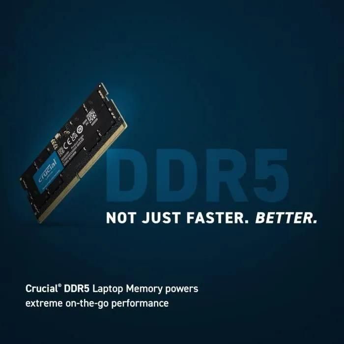 Crucial - DDR5 - module - 16 Go - SO DIMM 262 broches - 4800 MHz / PC5-3840... - 3