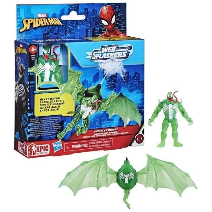 Spiderman Marvel Spider-Man Epic Hero Series Web Splashers Green Symbiote H... - 6