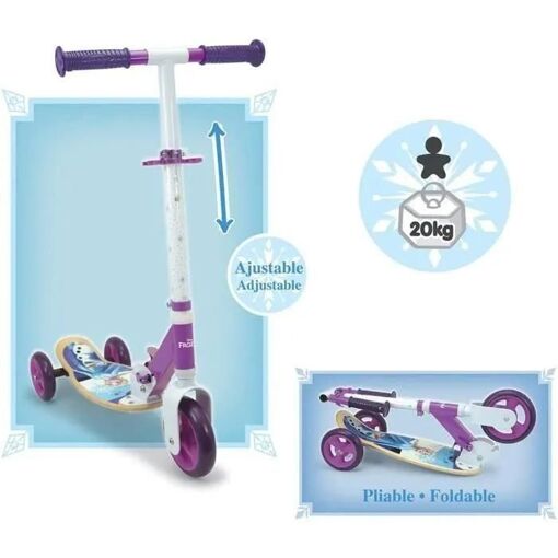 Patinettes Licence Frozen Patinette Bois 3r Pliable - 3