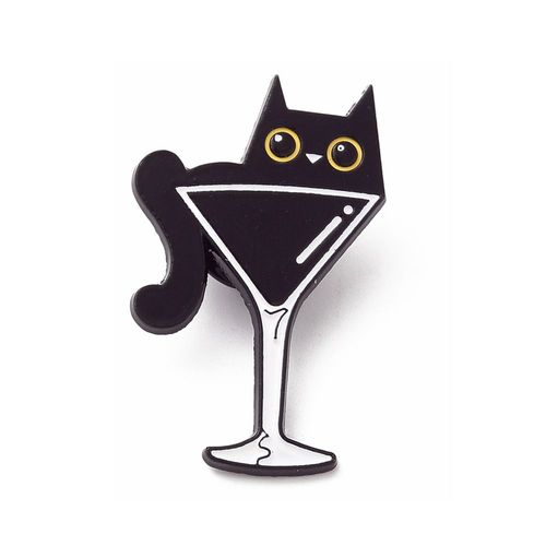 Pin's Chat Dans Un Verre