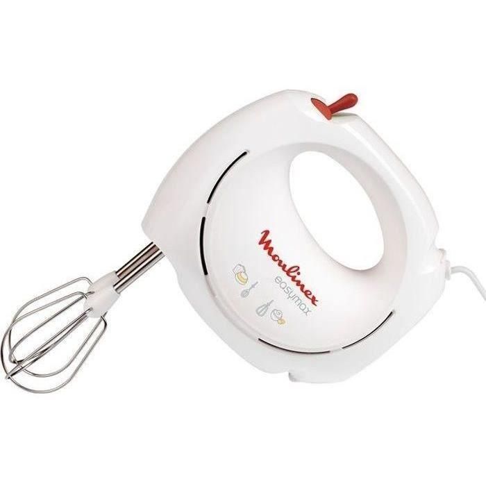 Moulinex Easy Max ABM11A30 - Batteur � main - 200 Watt - blanc/rouge