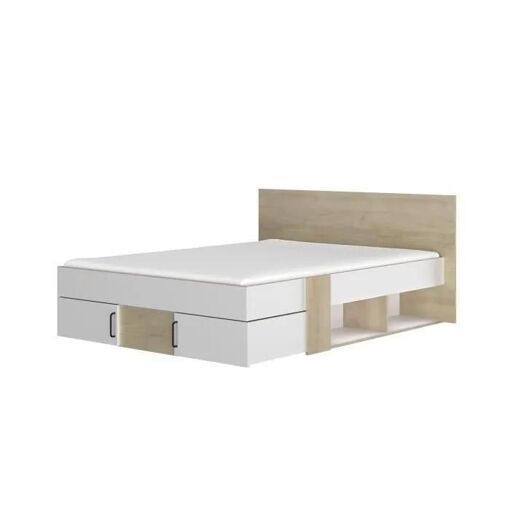 Lit Effet Bois 140 X 190 Cm - 6