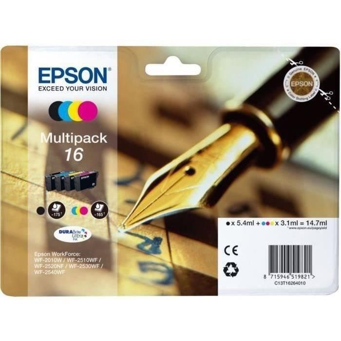 Epson 16 Multipack (Stylo � plume) - Pack de 4 cartouche d'encre Noir, Cyan...