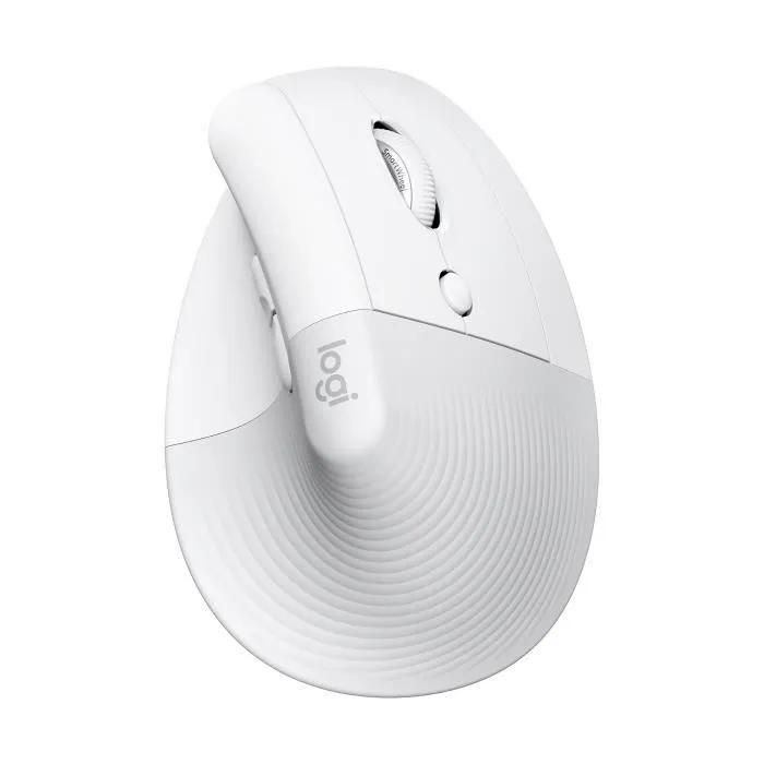 Logitech Lift - Souris ergonomique verticale sans fil Bluetooth - blanc cas...