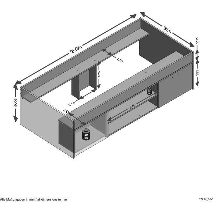 Lit Avec Rangements 90x200 - 4