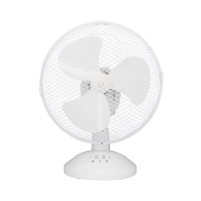 Ventilateur de table OCEANIC - 30W - Diametre 23 cm - 2 vitesses - Oscillan...