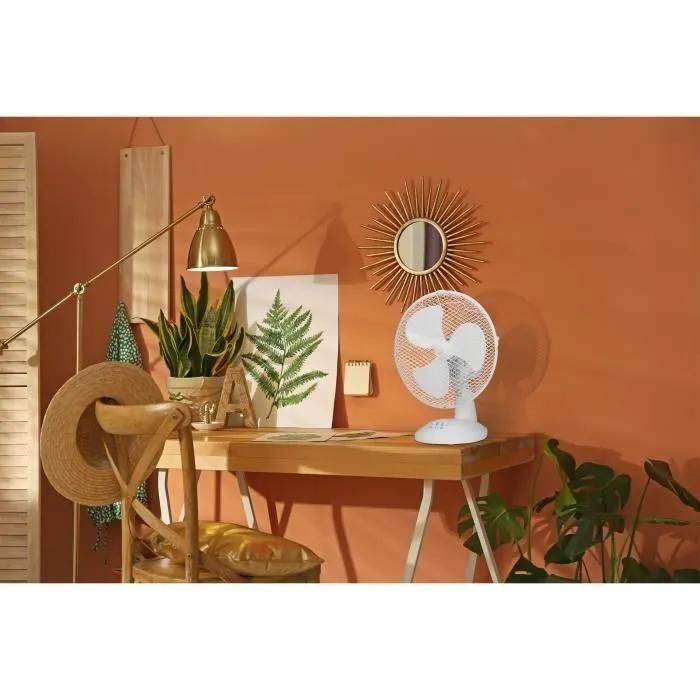Ventilateur de table OCEANIC - 30W - Diametre 23 cm - 2 vitesses - Oscillan... - 6
