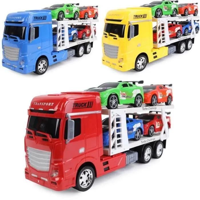 Mgm Bte/Camion Transport Friction 44cm + 4 Voitures De - 2