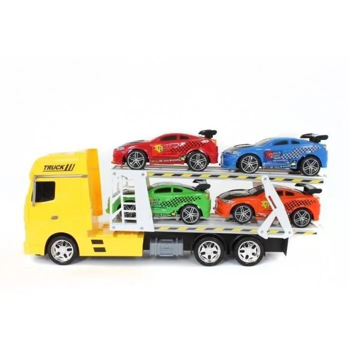 Mgm Bte/Camion Transport Friction 44cm + 4 Voitures De - 4