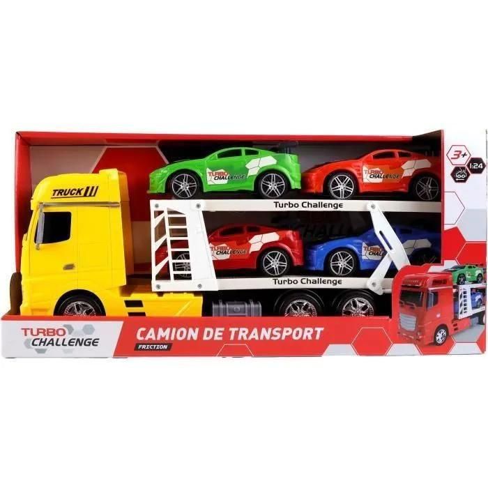 Mgm Bte/Camion Transport Friction 44cm + 4 Voitures De - 5