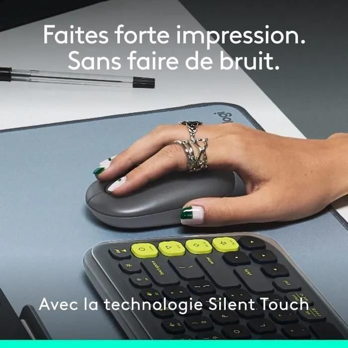 Souris sans fil Logitech Pop Mouse Graphite - 5