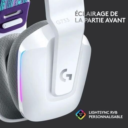 Logitech G G733 LIGHTSPEED Wireless RGB Gaming Headset - Micro-casque - cir... - 5