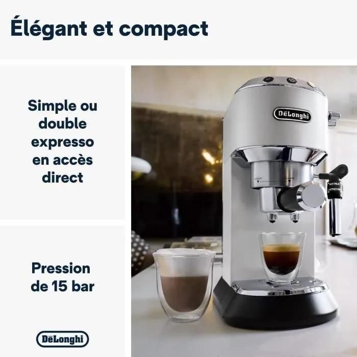 De'Longhi DEDICA EC 685.W - Machine  caf avec mousseur  lait - 15 bar - ... - 4