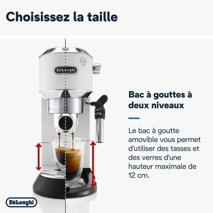 De'Longhi DEDICA EC 685.W - Machine  caf avec mousseur  lait - 15 bar - ... - 7