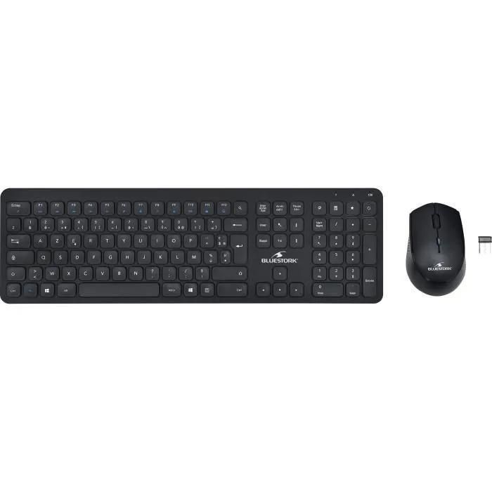 BLUESTORK Silent Office Pack - Ensemble clavier et souris - sans fil - 2.4 ... - 2