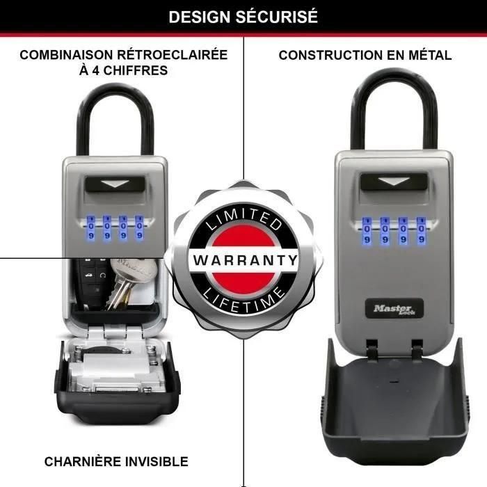 MASTER LOCK Boite a cles securisee retroeclairee - A anse - 5