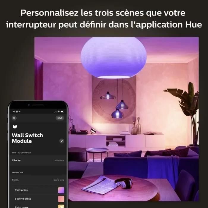 T�l�commande Philips Hue Wall Switch Module 2-Pack Interrupteur Mural - 3