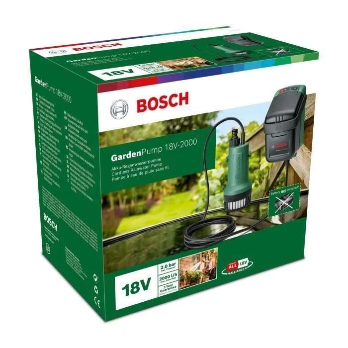 Bosch - Gardenpump 18v-2000 (no Battery) - 6