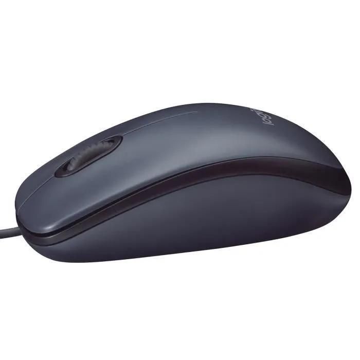 Logitech M90 - Souris - droitiers et gauchers - optique - filaire - USB - 4