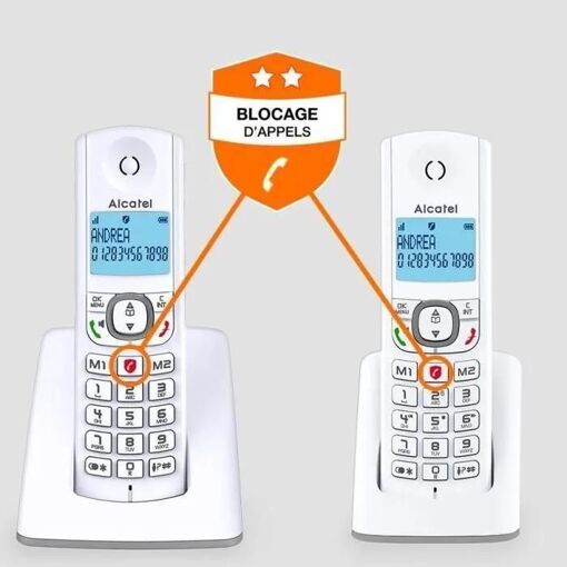 Alcatel Classic F530 Duo - T�l�phone sans fil avec ID d'appelant - DECT - b... - 5