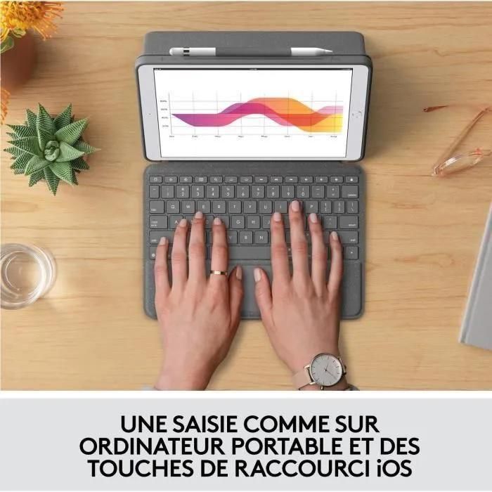 Logitech Combo Touch - Clavier et �tui - avec trackpad - r�tro�clair� - App... - 4