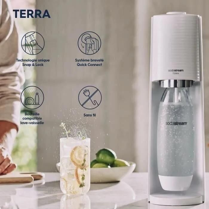 SodaStream TERRA - Machine � soda - blanc - avec 1 cylindre et 1 bouteille - 5