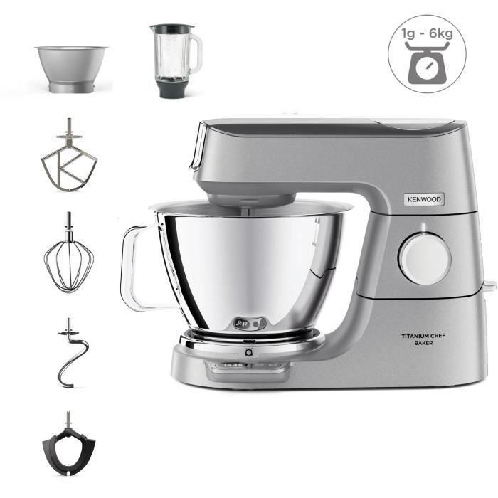 Kenwood Titanium Chef Baker KVC85.124SI - Robot ptissier - 1200 Watt - arg...