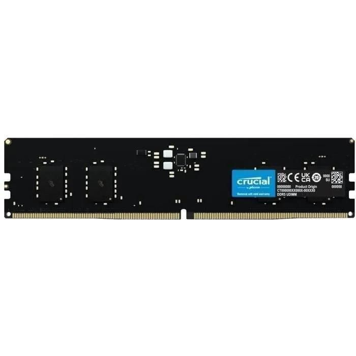 Crucial - DDR5 - module - 8 Go - DIMM 288 broches - 4800 MHz / PC5-38400 - ...