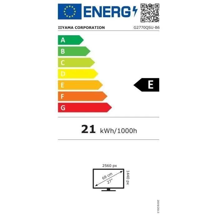 iiyama G-MASTER Red Eagle G2770QSU-B6 - cran LED - jeux - 27' - 2560 x 144... - 4
