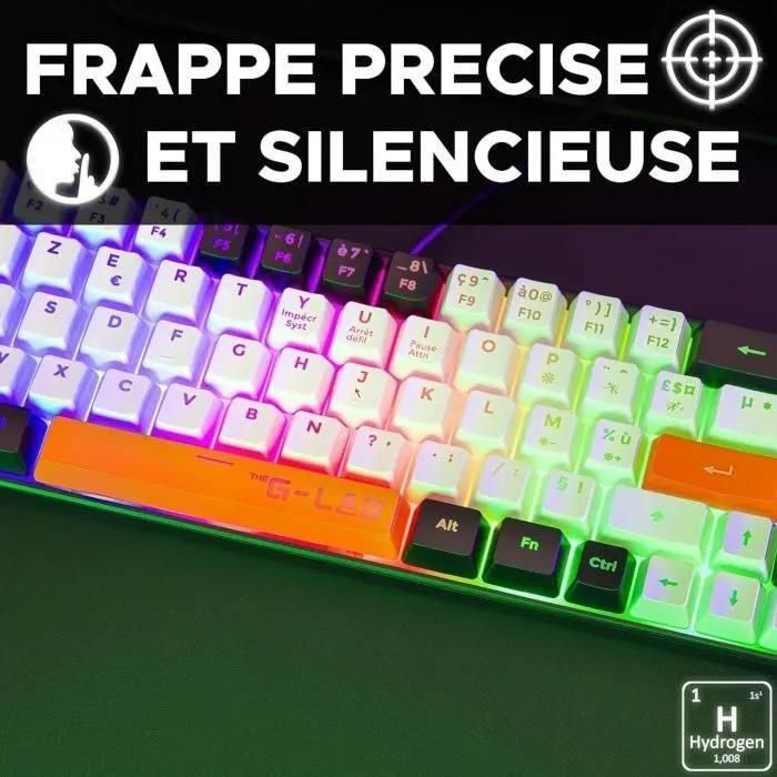 Clavier Gamer The G-Lab Keyz Hydrogen BKWO - 60% Format Compact - R�tro�cla... - 3