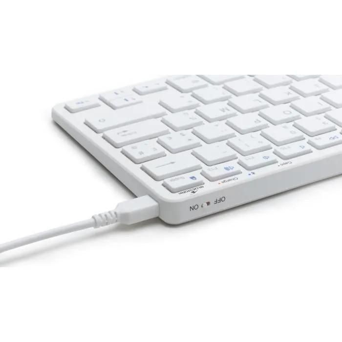 Clavier TKL - BLUESTORK - Bluetooth Rechargeable pour Mac - Blanc - 4