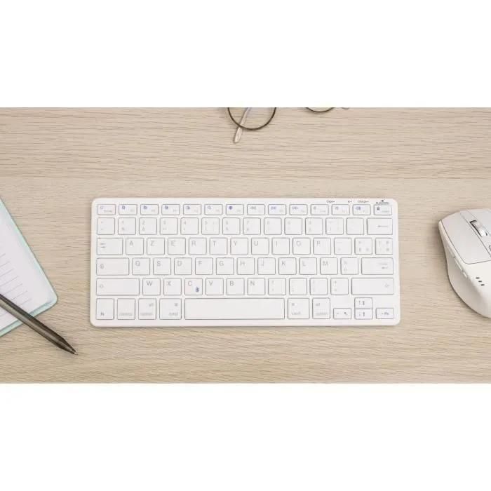 Clavier TKL - BLUESTORK - Bluetooth Rechargeable pour Mac - Blanc - 5