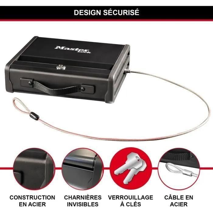 Masterlock Petit coffre PP1KML compact avec sangle - 5