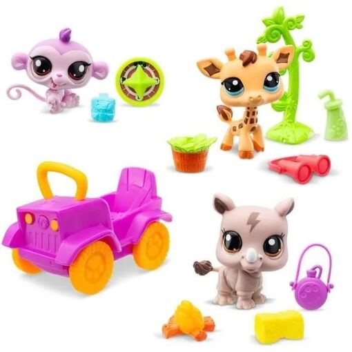 Bandai - Littlest Pet Shop - Pack Safari - 3 Animaux Et Accessoires - Bf005... - 2