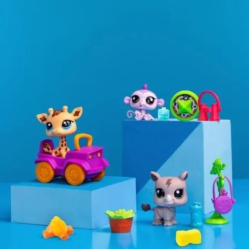 Bandai - Littlest Pet Shop - Pack Safari - 3 Animaux Et Accessoires - Bf005... - 6